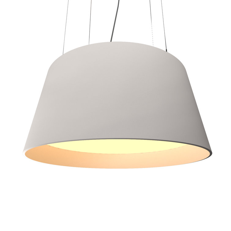 Imbuia Wood LED Drum Pendant Light