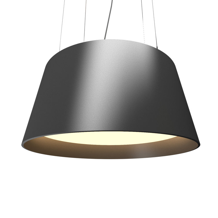 Imbuia Wood LED Drum Pendant Light