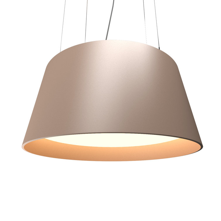 Imbuia Wood LED Drum Pendant Light