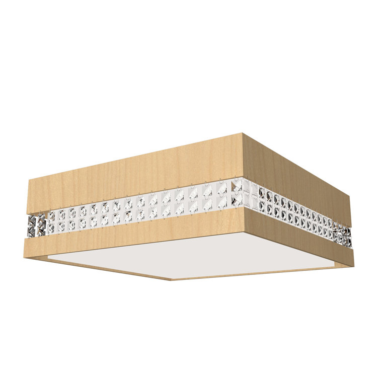 Maple and Crystal LED Flush Mount Ceiling Light