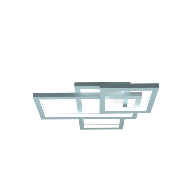 Teak Finish Contemporary LED Flush Mount Ceiling Light