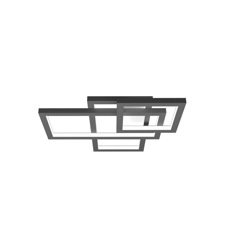 Teak Finish Contemporary LED Flush Mount Ceiling Light