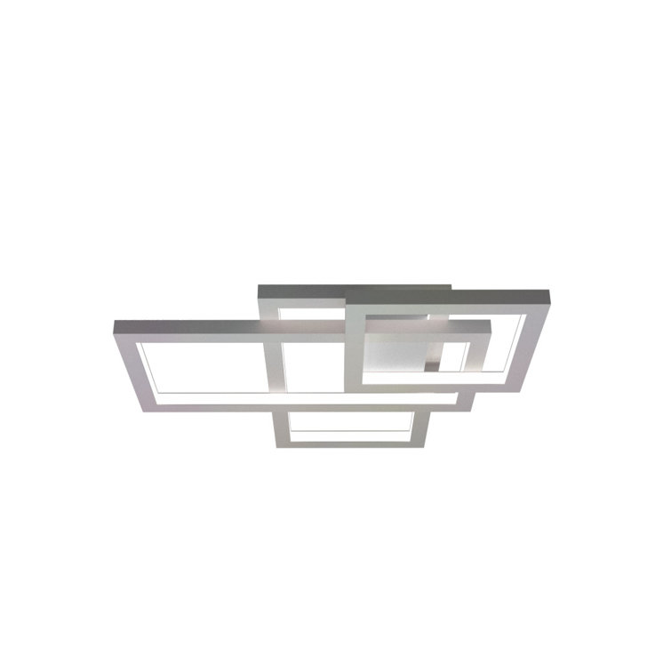 Teak Finish Contemporary LED Flush Mount Ceiling Light