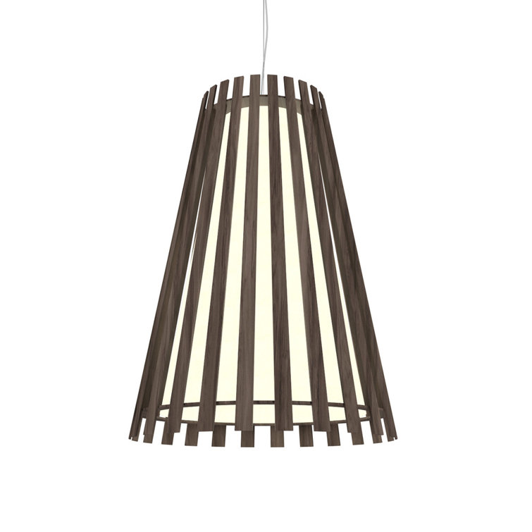 American Walnut Contemporary Mini Pendant Light