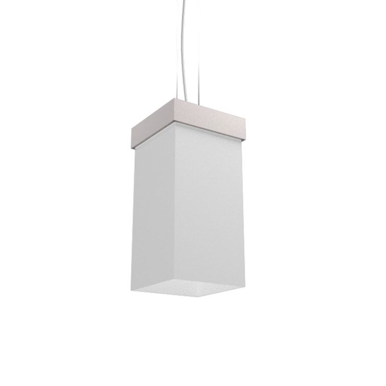 Teak and White Contemporary Pendant Light
