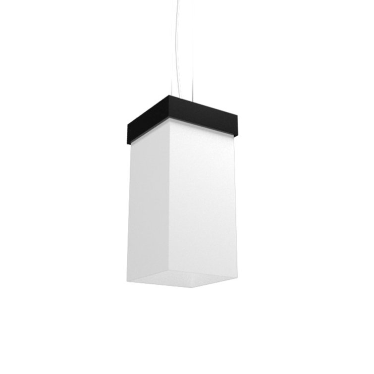 Teak and White Contemporary Pendant Light