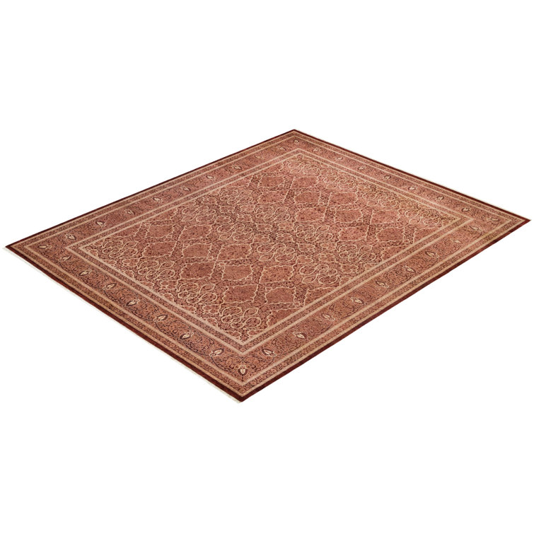 Handmade Red Wool 8' x 10' Rectangular Area Rug