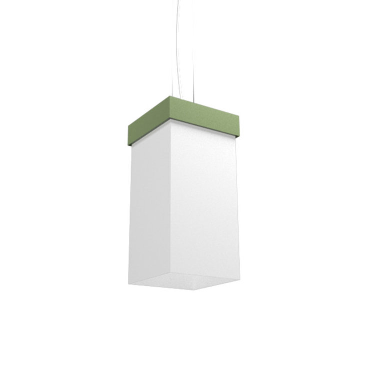 Teak and White Contemporary Pendant Light