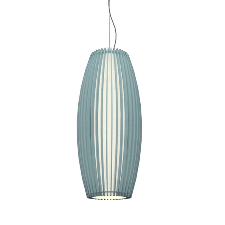 American Walnut Modern Pendant Light with LED and Incandescent Options