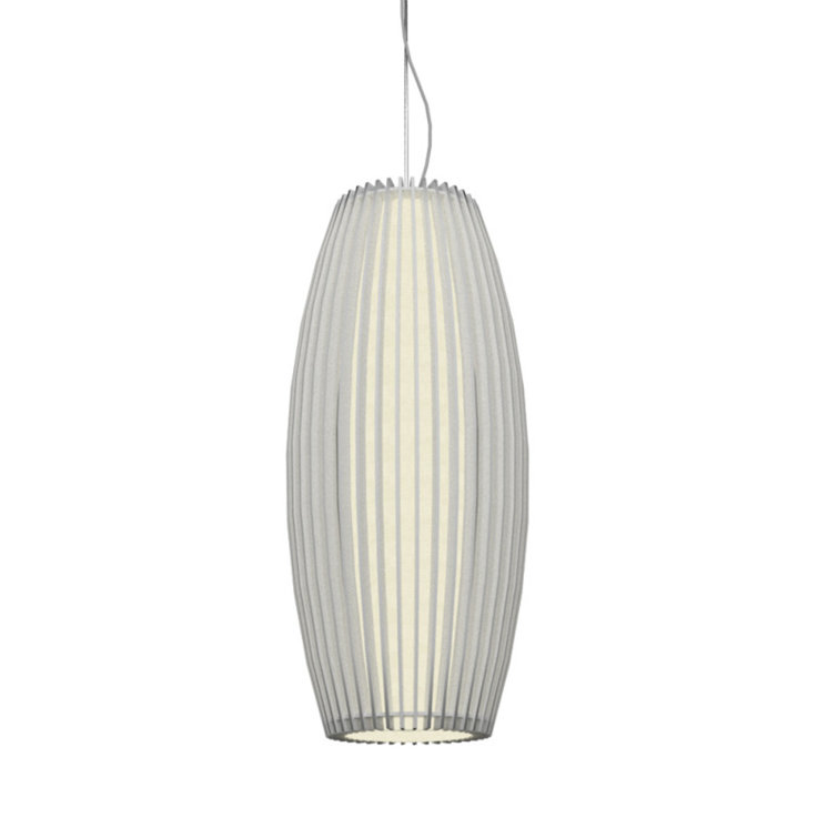 American Walnut Modern Pendant Light with LED and Incandescent Options