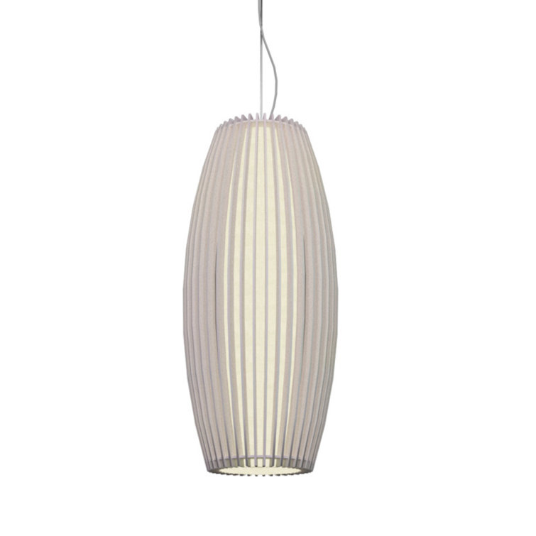 American Walnut Modern Pendant Light with LED and Incandescent Options