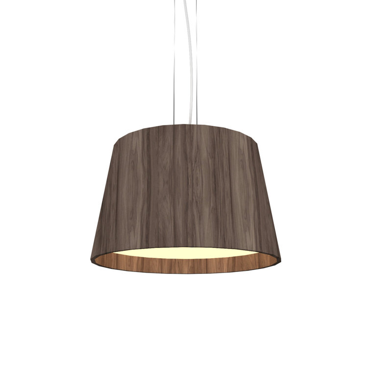 American Walnut and White Mini Pendant Light