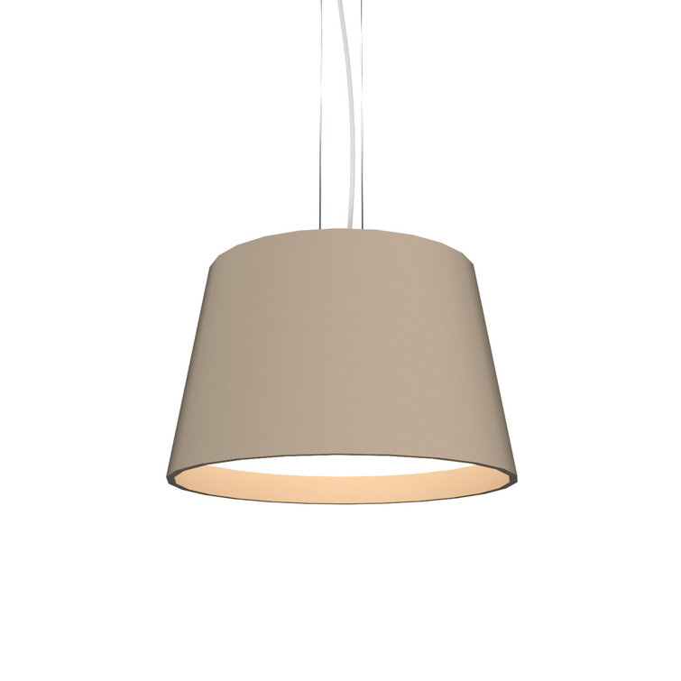 Blonde Freijo LED Drum Pendant with White Acrylic Diffuser