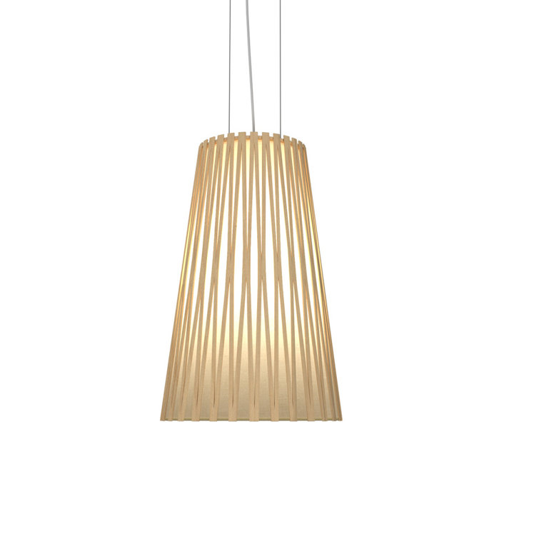 Mini Maple Wood Contemporary Pendant Light