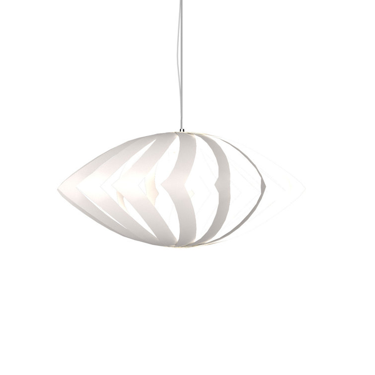 American Walnut Geometric Pendant Light with LED