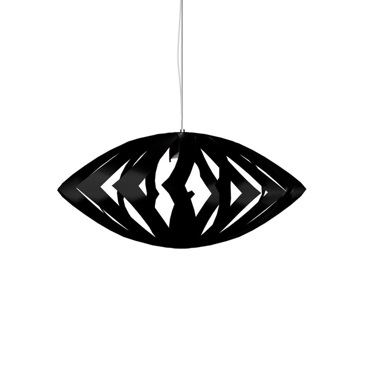 American Walnut Geometric Pendant Light with LED