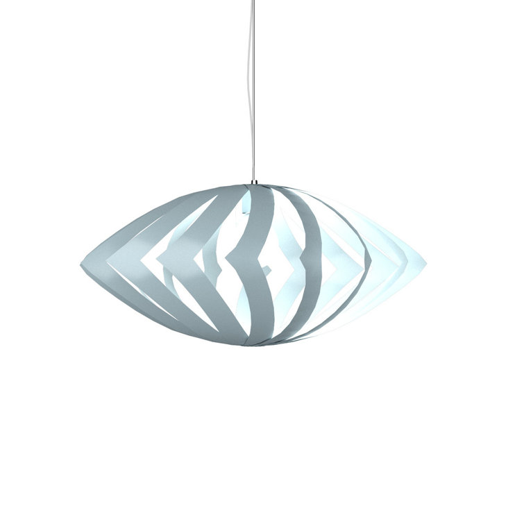 American Walnut Geometric Pendant Light with LED
