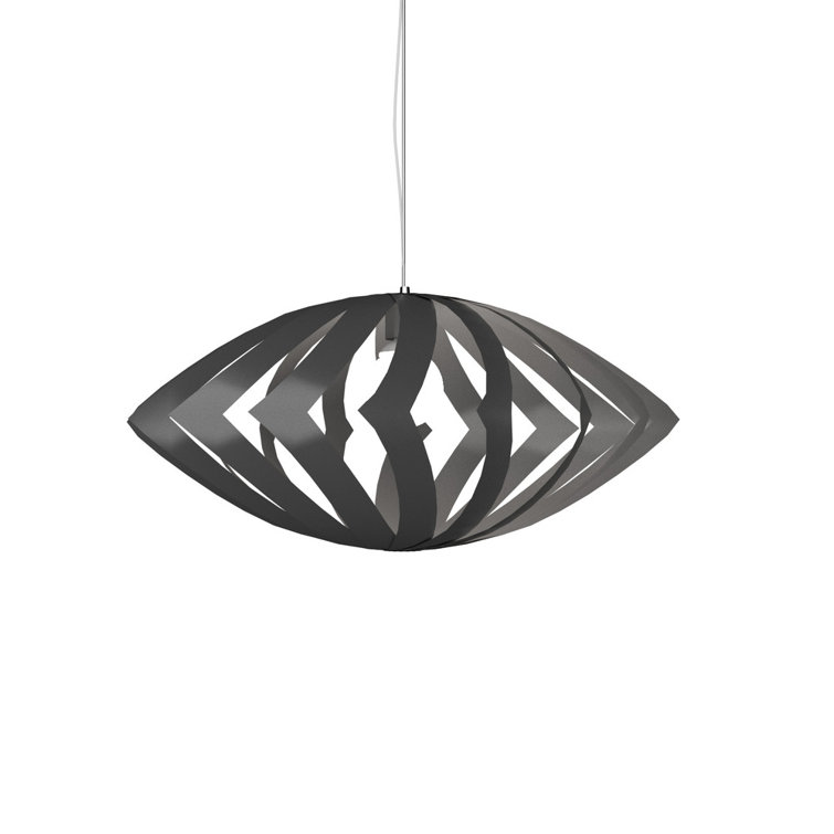 American Walnut Geometric Pendant Light with LED