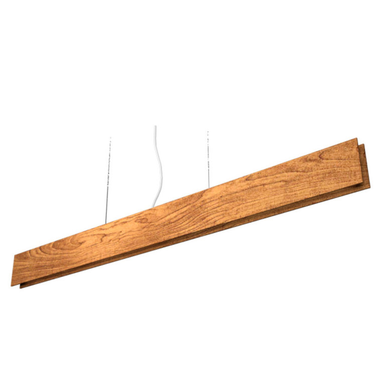 Imbuia Wood Contemporary LED Island Pendant Light