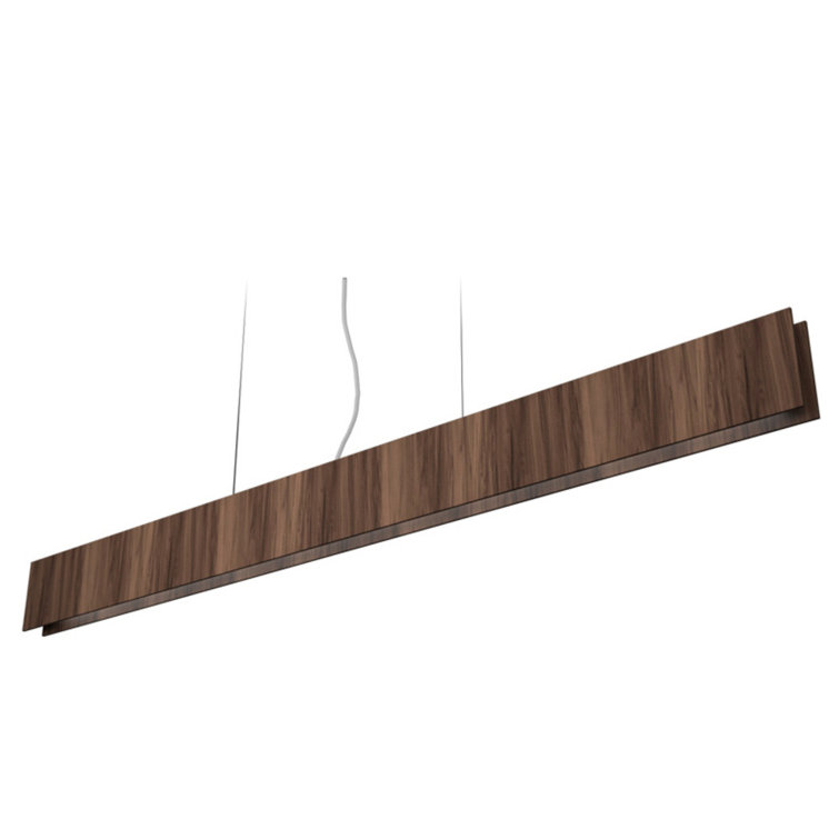 American Walnut LED Indoor/Outdoor Linear Pendant Light