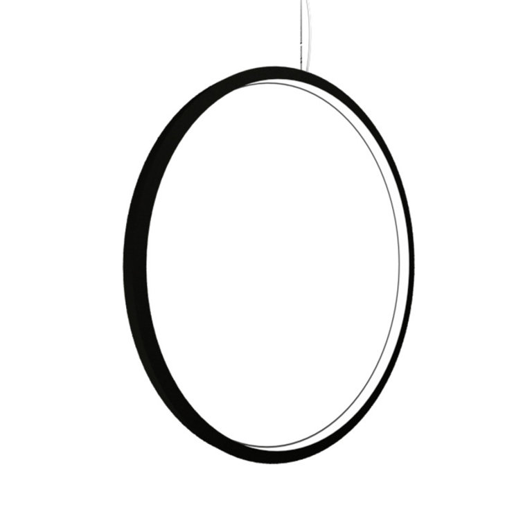 Imbuia Wood LED Vertical Circle Pendant Light
