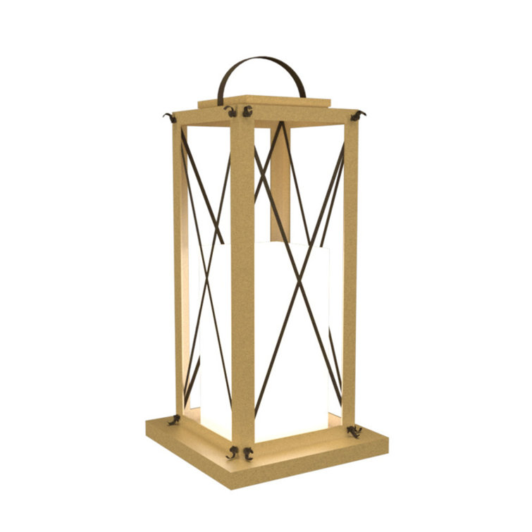 Imbuia Natural Wood Floor Lamp with White Acrylic Diffuser