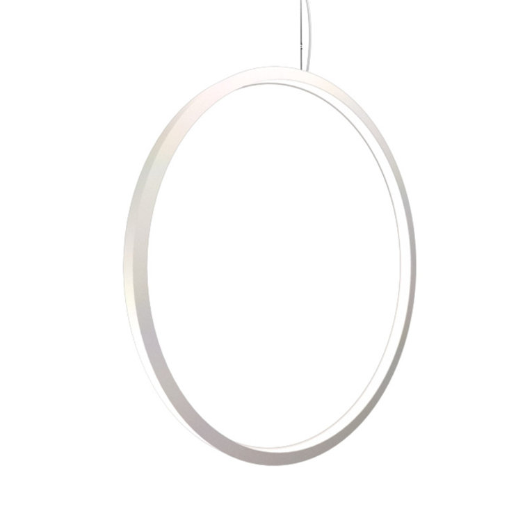 Imbuia Wood LED Vertical Circle Pendant Light