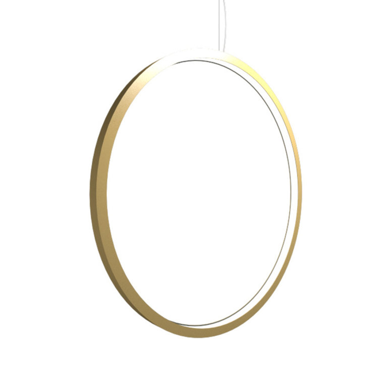 Imbuia Wood LED Vertical Circle Pendant Light