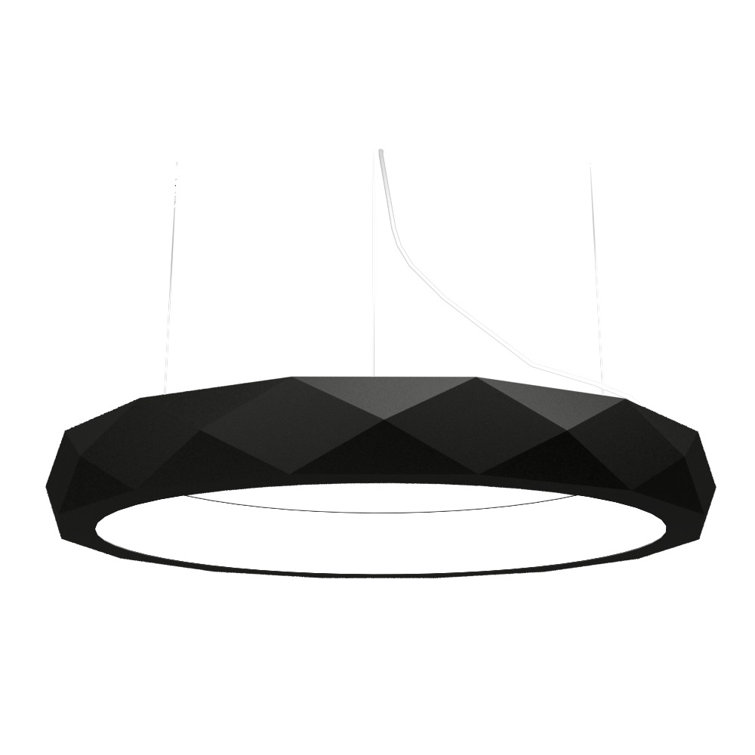 American Walnut LED Drum Pendant with White Acrylic Diffuser