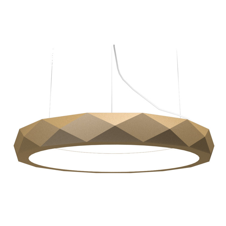 Maple Wood Contemporary LED Drum Pendant Light