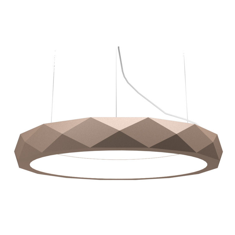 Maple Wood Contemporary LED Drum Pendant Light