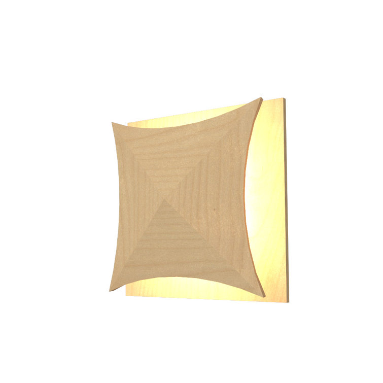 Maple LED Wall Sconce with Natural Wood Finish