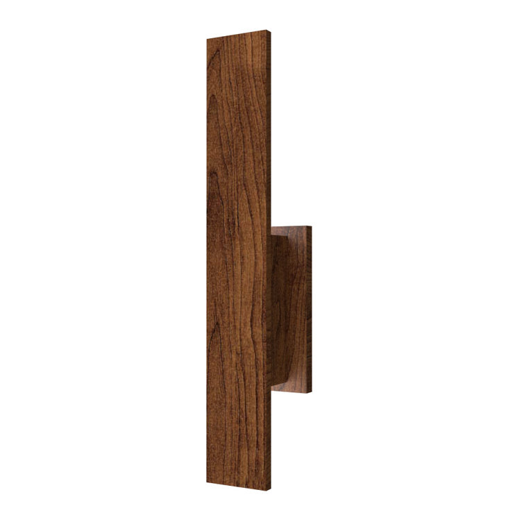 Imbuia Wood LED Wall Sconce with Natural Veneer Finish