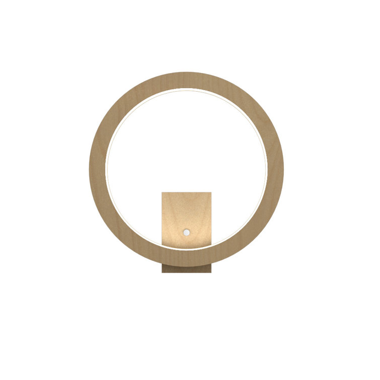 Maple LED Round Wall Sconce with Square Backplate