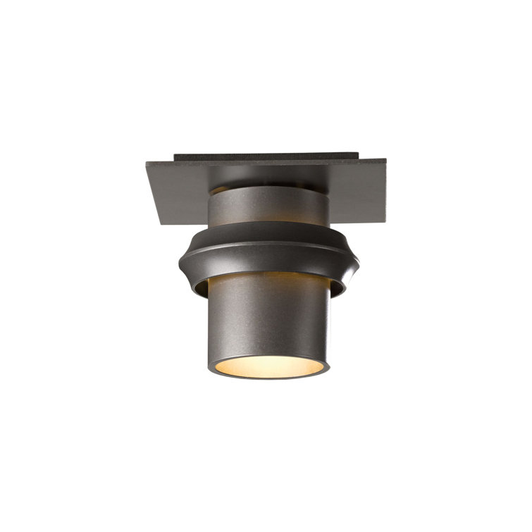 Coastal Black Aluminum 4.9'' H Outdoor Semi Flush Mount