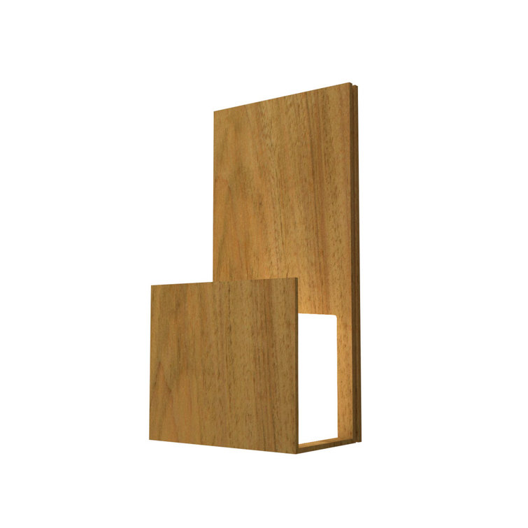 Louro Freijo Wood and Stone Modern Wall Sconce