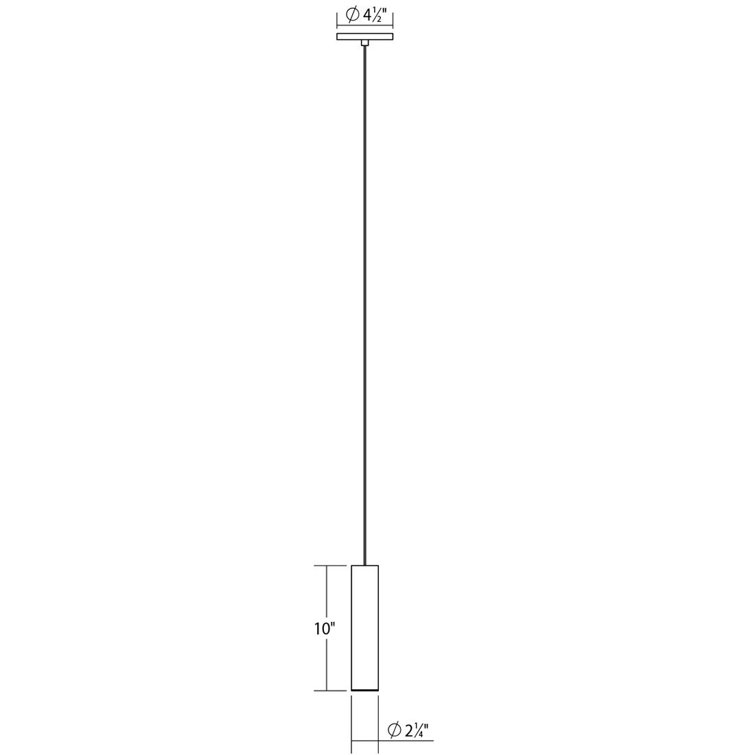 Alc Satin Black 10" LED Indoor/Outdoor Glass Pendant