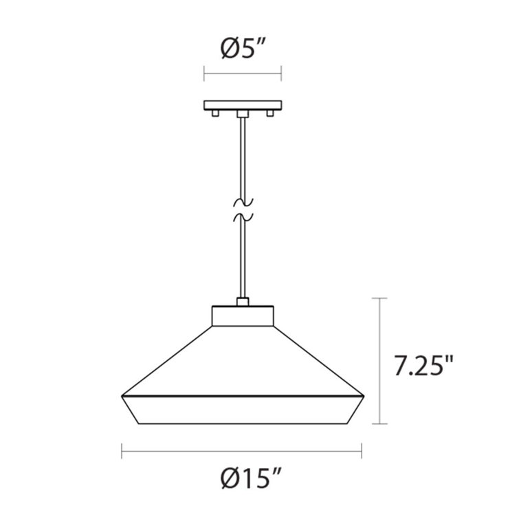 Koma 7.25" Modern LED Pendant Light in Satin Black