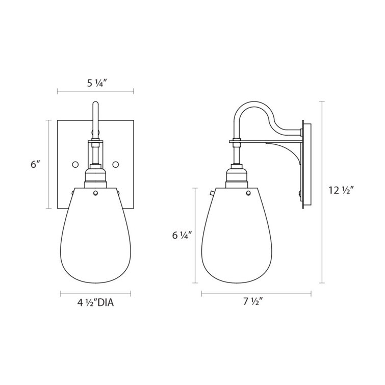 Satin Black and Clear Glass Bath Sconce