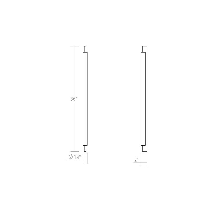 Keel™ 36" Satin White Dimmable LED Bath Bar