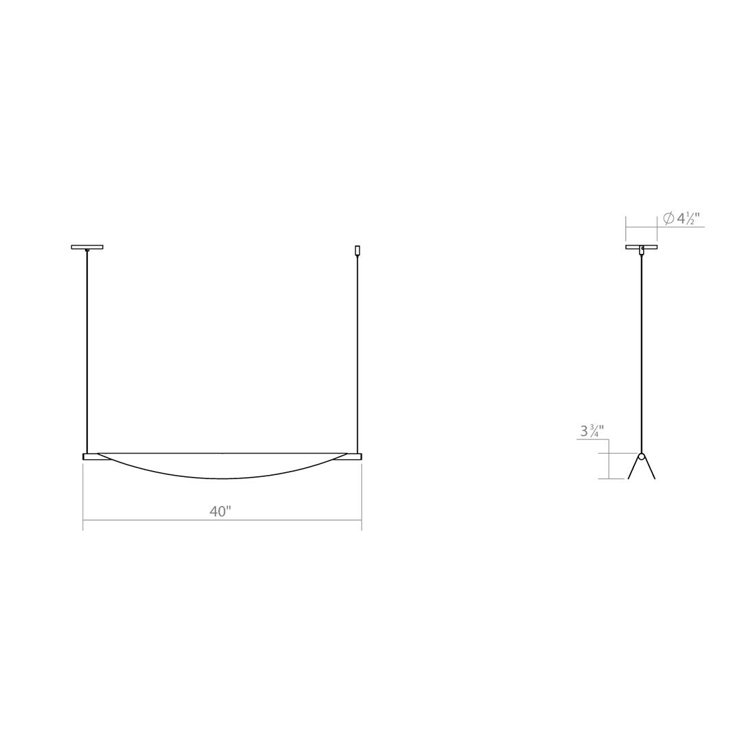 Tela Dove Gray LED Linear Indoor/Outdoor Pendant