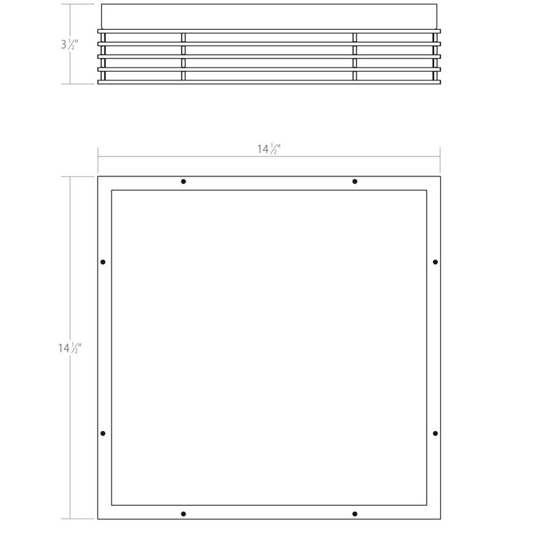 Marue Textured White 14.75" LED Glass Flush Mount