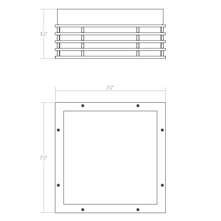 Marue Textured Gray Acrylic LED Flush Mount, 7.75 in