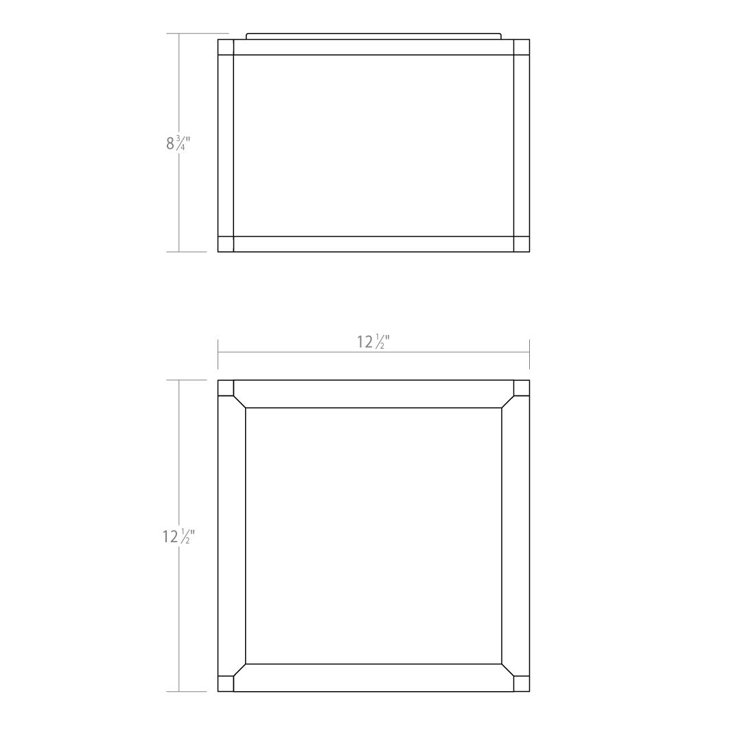 Cubix 12.5" Black Aluminum LED Surface Mount for Indoor/Outdoor