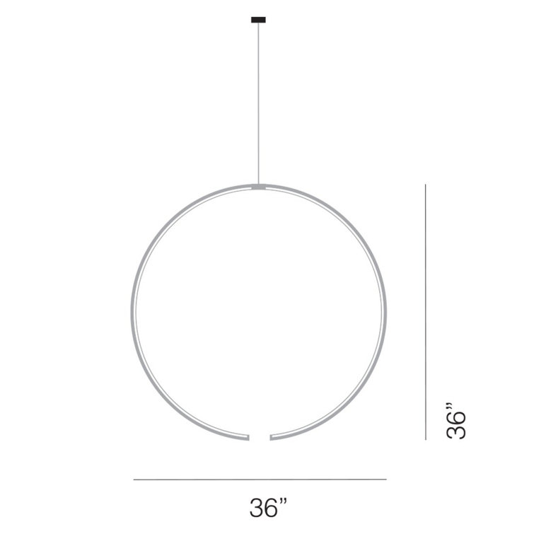 Torc 24'' Satin White LED Unique Statement Pendant