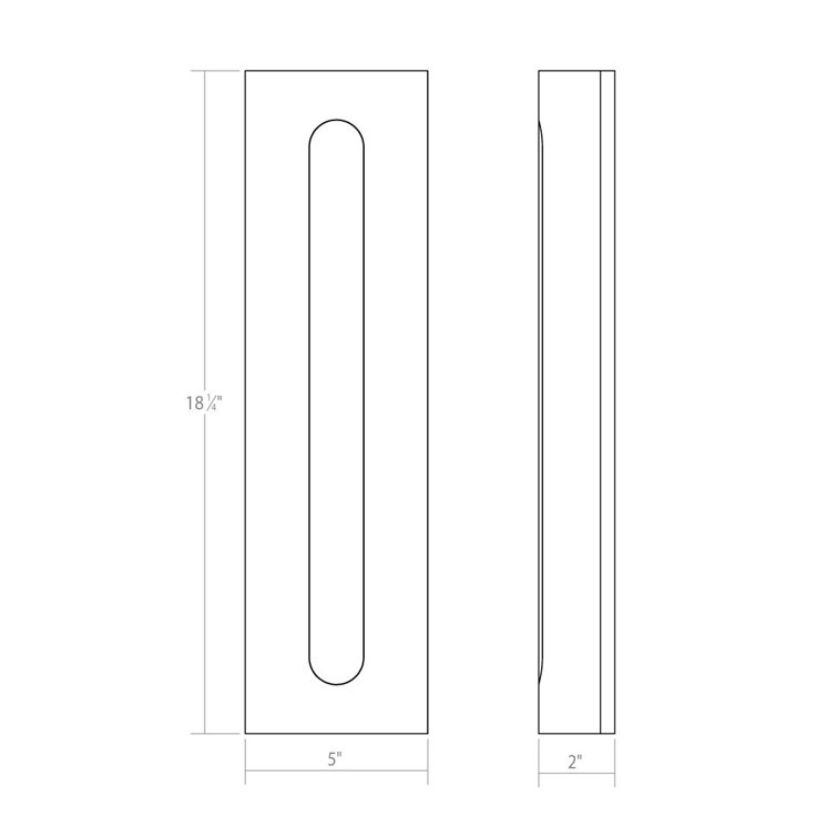 Porta Textured White Dimmable LED Wall Sconce, 18.25" H