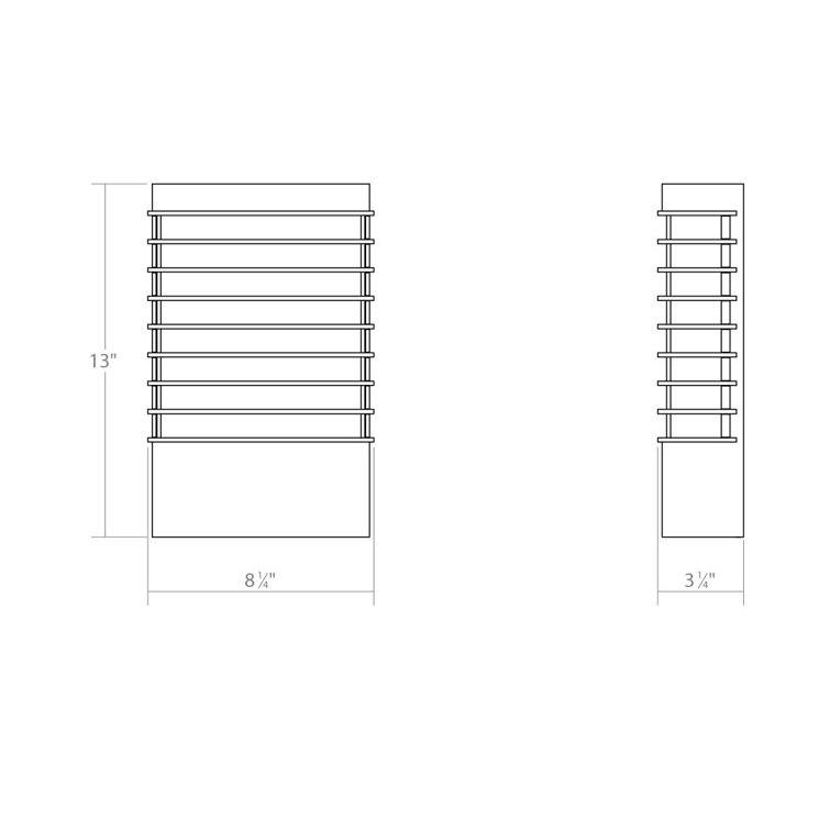 Tawa Textured Gray and White LED Wall Sconce with Dimmable Light