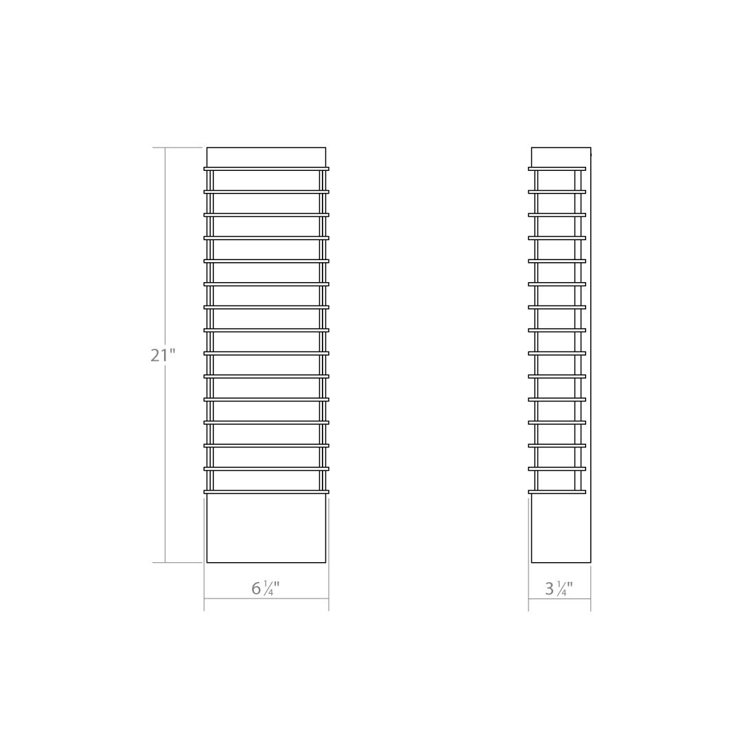 Tawa Textured Bronze 21" LED Dimmable Wall Sconce with Horizontal Lines