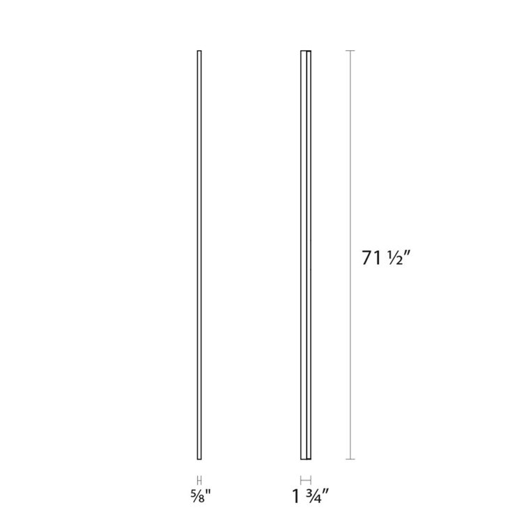 Stiletto Lungo Sleek 72" White LED Dimmable Wall Sconce