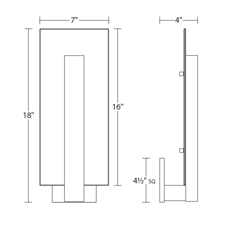 Midtown 16'' Bronze and White LED Outdoor Wall Sconce